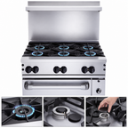Thumbnail image #4 for Vulcan Endurance 36S-6BP 36-Inch 6-Burner Propane Gas Restaurant Range with Standard Oven, Stainless Steel