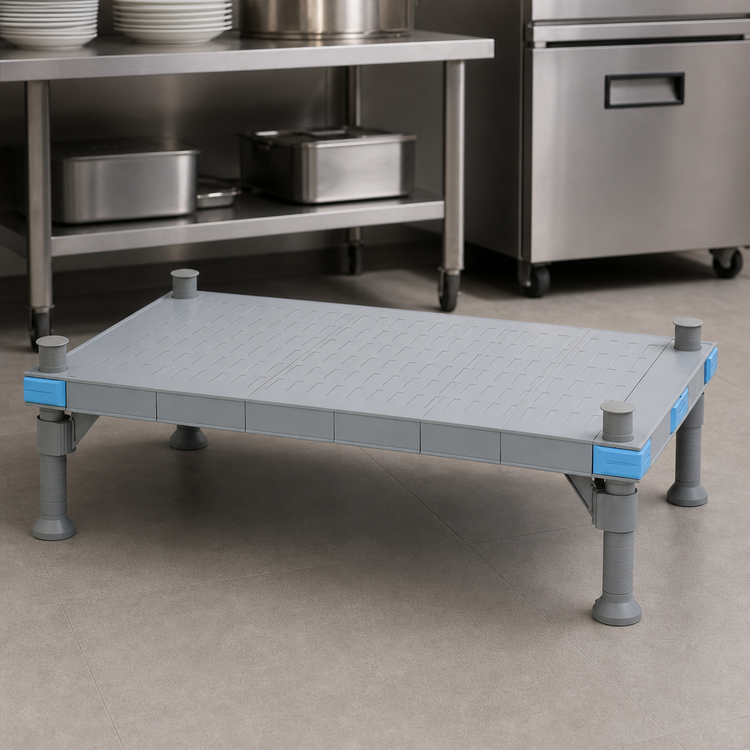 Product image #3 for Quantum Millenia Solid Top Polymer Dunnage Rack, 48W x 24D x 14H