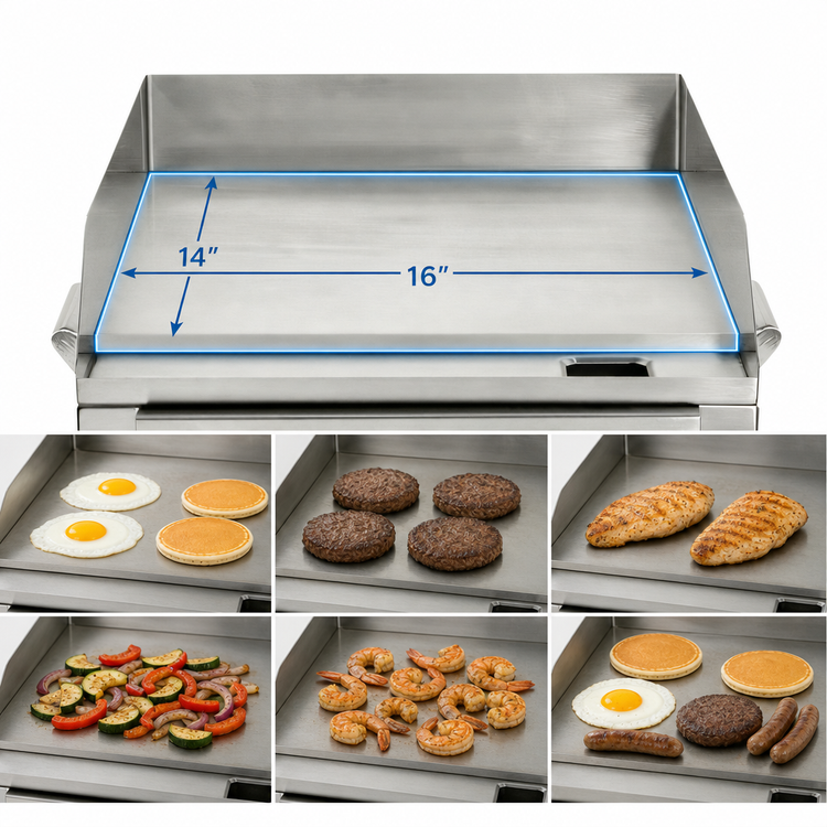 Product image #3 for Waring 14-Inch Electric Countertop Griddle with 14" x 16" Cooking Surface