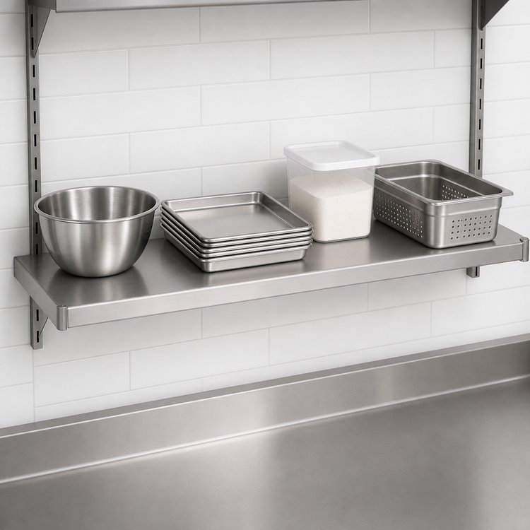 Product image #3 for Eagle Group 60 in. x 21 in. Solid Stainless Steel Shelf with Marine Edge