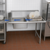 Thumbnail image #3 for John Boos 48 Inch x 30 Inch Soiled Straight Dish Table with Right-to-Left Operation and 20 Inch x 20 Inch x 8 Inch Pre-Rinse Sink