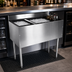 Thumbnail image #3 for CHOICE 48-Inch Stainless Steel Underbar Combo Ice Bin and Cocktail Unit with Right-Side 6-Bottle Storage