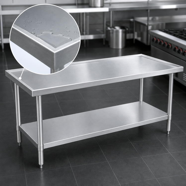 Product image #3 for Eagle Spec-Master Marine Series Stainless Steel Work Table with Undershelf, 84 x 48 Inches