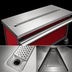 Thumbnail image #3 for Eagle Director's Choice 64-Inch Stainless Steel Mobile Beverage Counter with Drain Trough and Casters