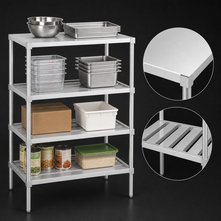 Product image #3 for Channel Manufacturing SA2036 Solid Aluminum Adjustable Shelf, 36 Inch x 20 Inch, 500 lb. Capacity