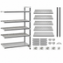 Thumbnail image #3 for Cambro Camshelving Elements XTRA Stationary Add-On Shelving Unit, 21 x 48 x 84 Inches, 5-Shelf Vented and Solid, Speckled Gray