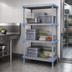 Thumbnail image #3 for Millenia 24-Inch Wide Polymer Stationary Starter Shelving Unit with 4 Solid Shelves
