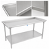 Thumbnail image #3 for John Boos 72-7/8-Inch x 30-3/8-Inch Stainless Steel Dish Sorting Table with Raised Edge and Undershelf