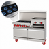 Thumbnail image #3 for American Range 72-Inch Gas Restaurant Range with 8 Open Burners, 24-Inch Griddle/Broiler, and 2 Convection Ovens