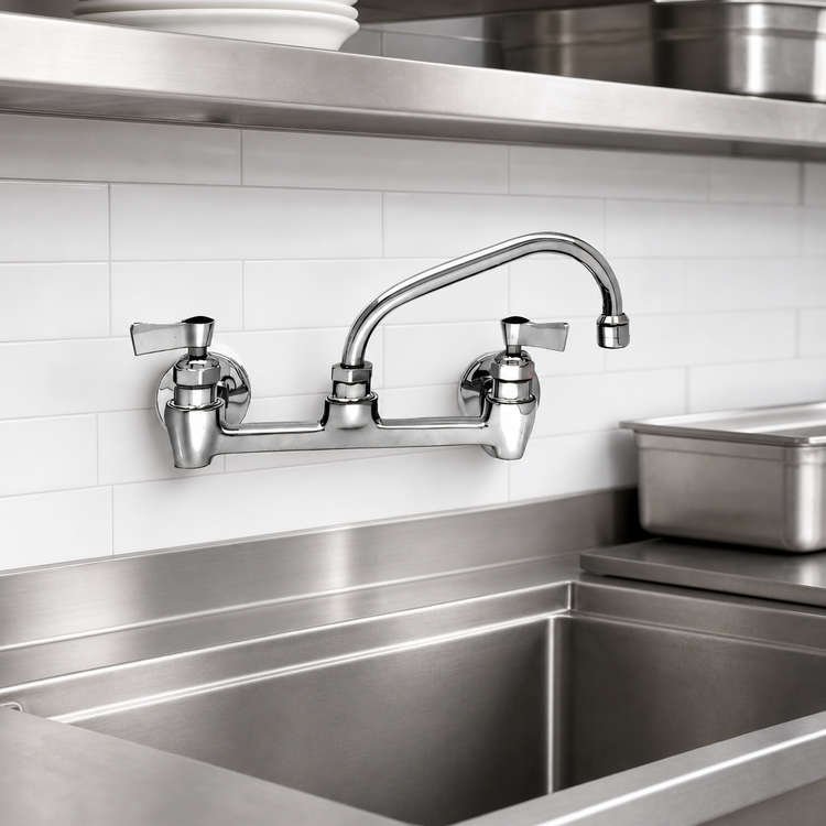 Product image #3 for Fisher Wall Mount Faucet with 12-Inch Swing Spout and 8-Inch Adjustable Centers