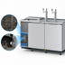 Thumbnail image #3 for Turbo Air Super Deluxe 2-Door Club Top Beer Dispenser for 2 Half-Barrel Kegs, Stainless Steel