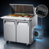 Thumbnail image #3 for Turbo Air M3 Series 36-Inch Two-Section Sandwich/Salad Mega Top Prep Table, 15-Pan, Self-Contained, 115V
