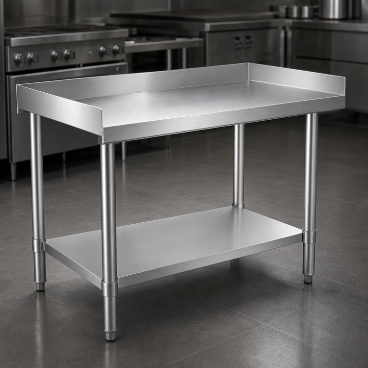 Product image #3 for KoolMore 36-Inch x 30-Inch 16-Gauge Stainless Steel Equipment Stand with Adjustable Galvanized Undershelf