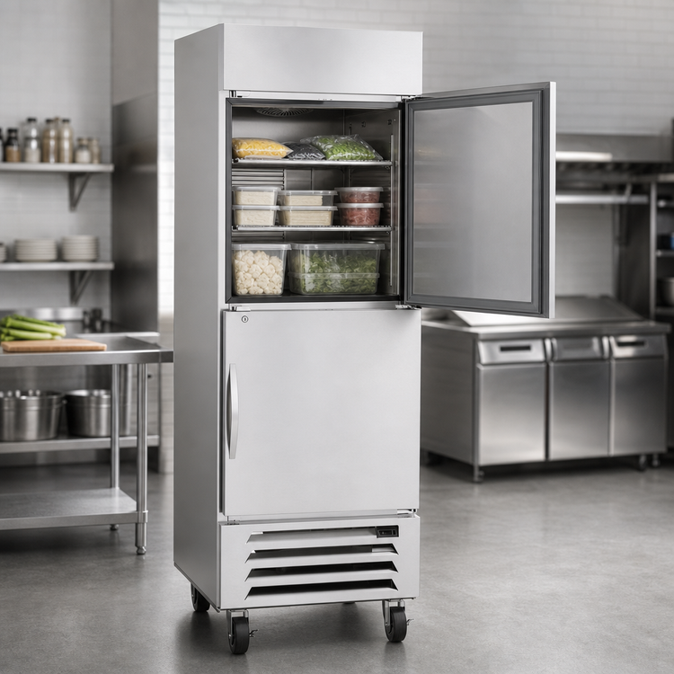 Product image #3 for Beverage-Air Horizon Series One-Section Reach-In Freezer, 30-Inch Wide, Solid Half Doors, Bottom Mount, 25.97 Cu. Ft.