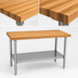 Thumbnail image #3 for John Boos 72-Inch Northern Hard Rock Maple Wood Top Work Table with Adjustable Undershelf