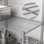 Thumbnail image #3 for Quantum 3060GY 60 x 30 Inch Gray Epoxy Antimicrobial Wire Shelf, 600-800 lb. Capacity