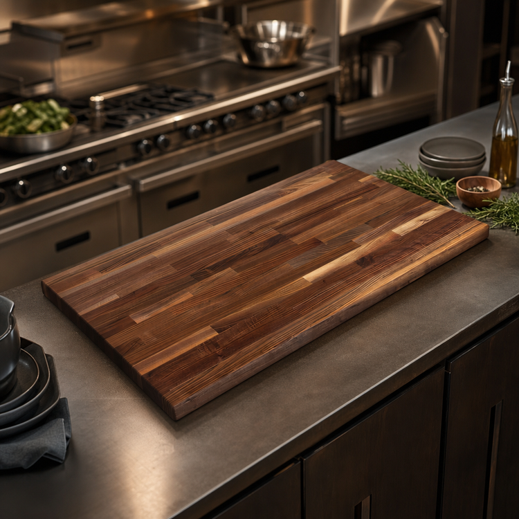 Product image #3 for Boos Block American Black Walnut Blended Edge Grain Kitchen Countertop, 120 x 42 x 1-1/2 Inch, Oil Finish