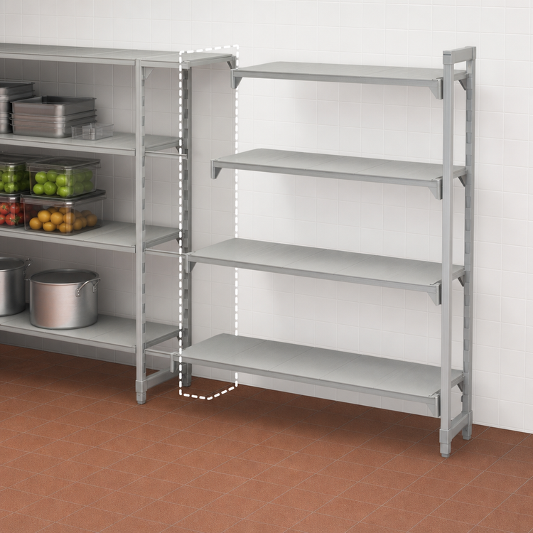Product image #4 for Cambro Camshelving Premium 5-Shelf Solid Stationary Add-On Unit