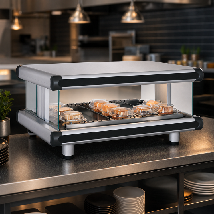 Product image #3 for Hatco Glo-Ray Designer Horizontal Countertop Hot Food Display Warmer, 36.25 Inch Wide, 1 Shelf