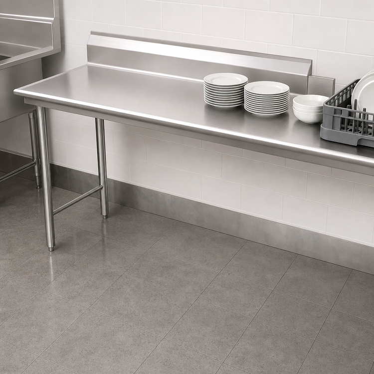 Product image #3 for Eagle Group CDTL-84-16/3 Straight Clean Dishtable, 84 x 30 Inches, Right-to-Left, 16/304 Stainless Steel Top
