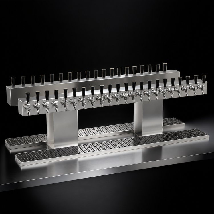 Product image #3 for Glastender Double-Sided Countertop Glycol-Cooled Draft Dispensing Tower, 40 Faucets