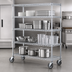 Thumbnail image #3 for Eagle Group 4-Tier Chrome QuadTruss Wire Shelving Dolly Truck, 60