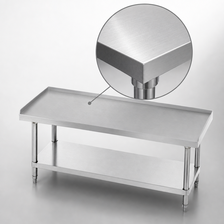 Product image #3 for Advance Tabco Special Value Series 18-Inch x 30-Inch Stainless Steel Equipment Stand with Adjustable Undershelf