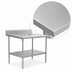 Thumbnail image #3 for John Boos Stallion 144-Inch x 30-Inch Stainless Steel Top Work Table with 5-Inch Backsplash