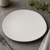 Thumbnail image #3 for Ridge 9-Inch Freeform Rimless Melamine Plate, Cement, Matte Finish