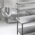 Thumbnail image #3 for Eagle Flex-Master 18-Inch Stainless Steel Table-Mount Overshelf Posts