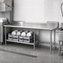 Thumbnail image #3 for John Boos Pro-Bowl Straight Clean Dishtable, 120-Inch x 30-Inch, 10-Inch Backsplash, Left-to-Right Operation