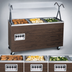 Thumbnail image #3 for Vollrath 2-Series Affordable Portable 3-Well Mobile Hot Food Station with Buffet Breath Guard, Cherry Woodgrain, 208-240V