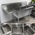 Thumbnail image #3 for John Boos Pro-Bowl Floor Model 2-Compartment Stainless Steel Sink with Left Drainboard