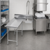 Thumbnail image #3 for Advance Tabco Left-Hand L-Shaped Dish Landing Soil Dishtable with Pre-Rinse Sink, 59 Inches Long, 304 Stainless Steel