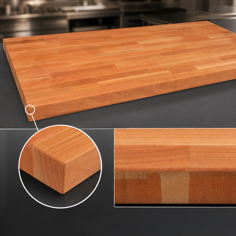 Product image #3 for John Boos Boos Block American Cherry Kitchen Countertop, 120 x 32 x 1-1/2 Inches, Varnique Finish