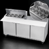 Thumbnail image #4 for Beverage-Air SPE72HC-08C Three-Section Sandwich Top Refrigerated Prep Table, 72 Inch, 3-Door, 8-Pan