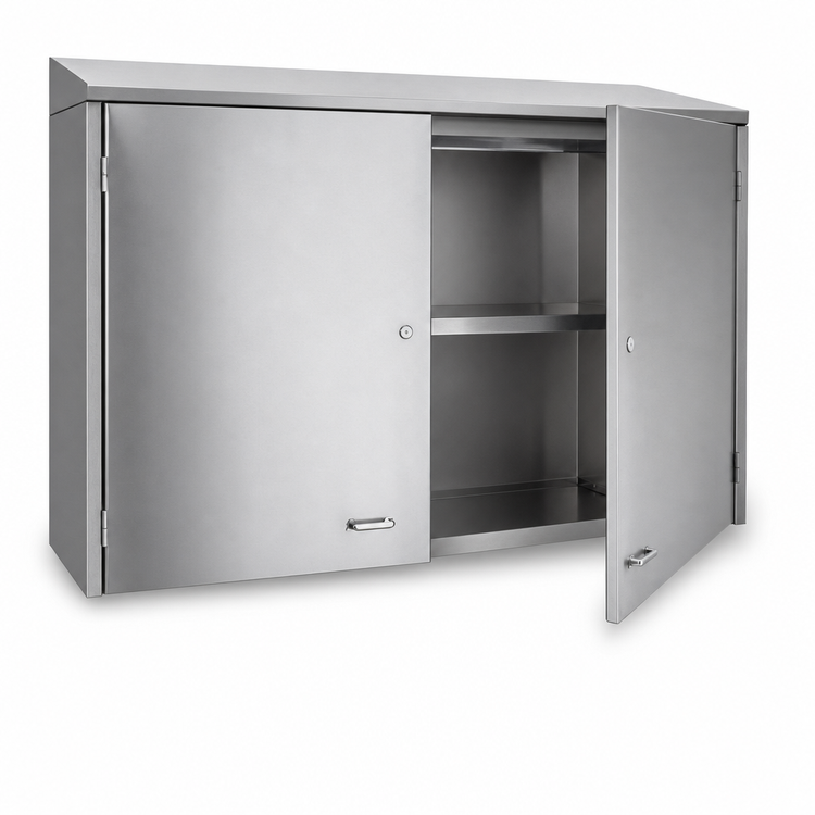 Product image #3 for Glastender WCH48 48-Inch Wall-Mounted Stainless Steel Enclosed Cabinet with Hinged Doors