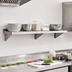 Thumbnail image #3 for 84 Inch x 14 Inch Wall-Mounted Stainless Steel Shelf with 1-1/2 Inch Rear Up-Turn