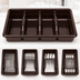 Thumbnail image #4 for Cambro Cambox 4-Compartment Cutlery Box, 11-3/8 x 20-7/16 x 3-3/4 in., Dark Brown
