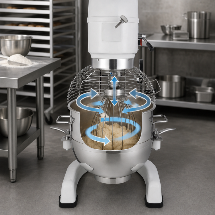 Product image #4 for Eurodib 40 Quart Floor Planetary Mixer with #22 Hub, 3-Speed, 208V/3-Phase