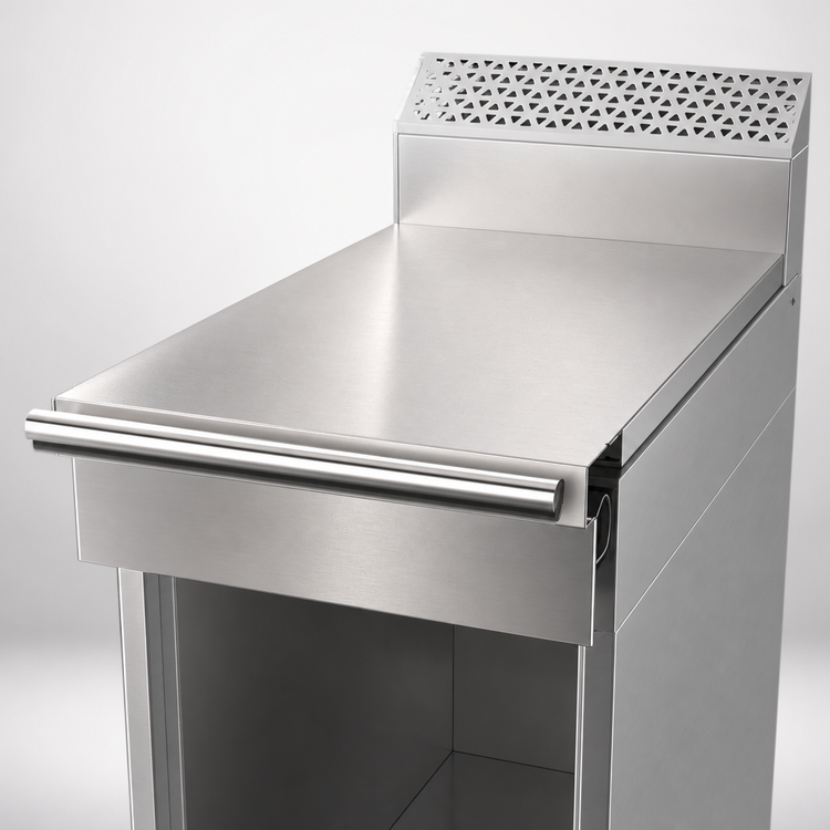 Product image #3 for Garland Cuisine 18-Inch Heavy Duty Stainless Steel Spreader Cabinet with Open Base