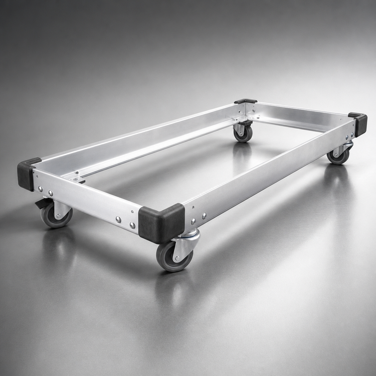 Product image #3 for Metro 72"W x 21"D Aluminum Truck Dolly Frame with Wraparound Bumper