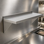 Thumbnail image #3 for Serv-Ware SSWS1260-CWP-V 60-Inch x 12-Inch 430 Stainless Steel 18-Gauge Wall-Mounted Shelf