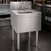 Thumbnail image #3 for Glastender Stainless Steel Underbar Wet Waste Sink Unit with Deck-Mount Gooseneck Faucet, 18 x 24 Inches