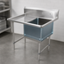 Thumbnail image #3 for John Boos B Series 1-Compartment Stainless Steel Sink with Left Drainboard and 10-Inch Backsplash
