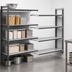 Thumbnail image #3 for Cambro Camshelving Elements XTRA 18 x 72 x 84 Inch Stationary 4-Tier Solid Add-On Polymer Shelving Unit