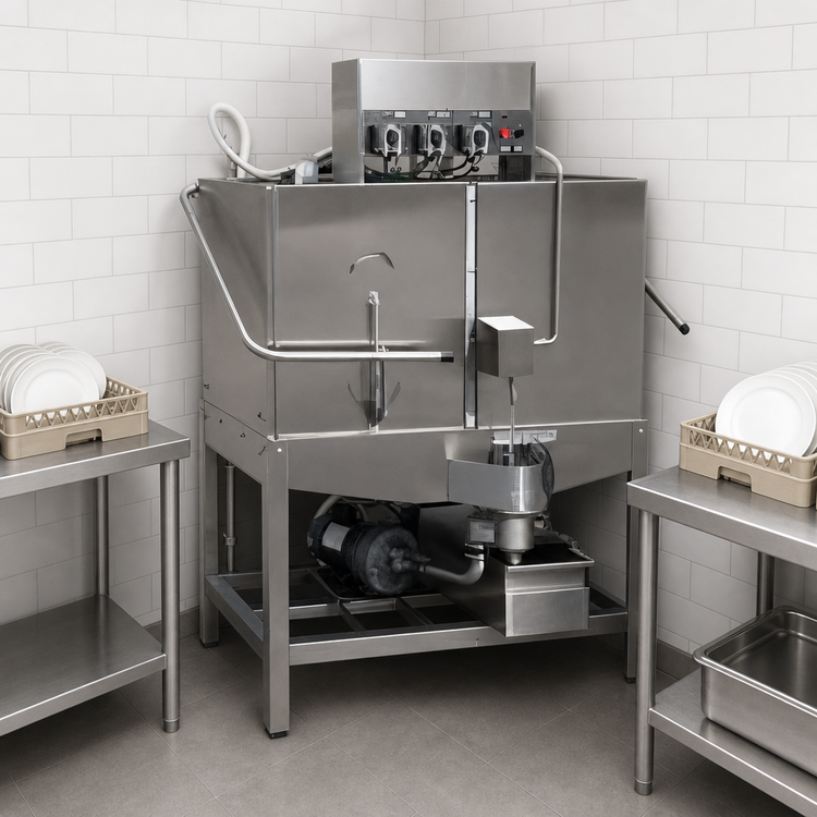 Product image #3 for American Dish Service 5CD-RF Corner Double Rack Low-Temp Chemical Sanitizing Door-Type Dishwasher