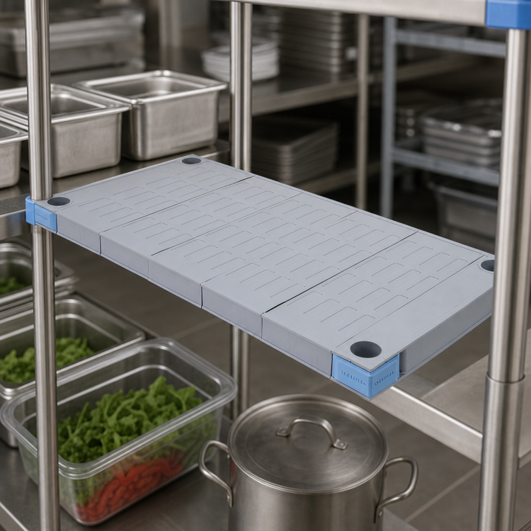 Product image #3 for Quantum Millenia 60-Inch x 18-Inch Gray Solid Polymer Shelf