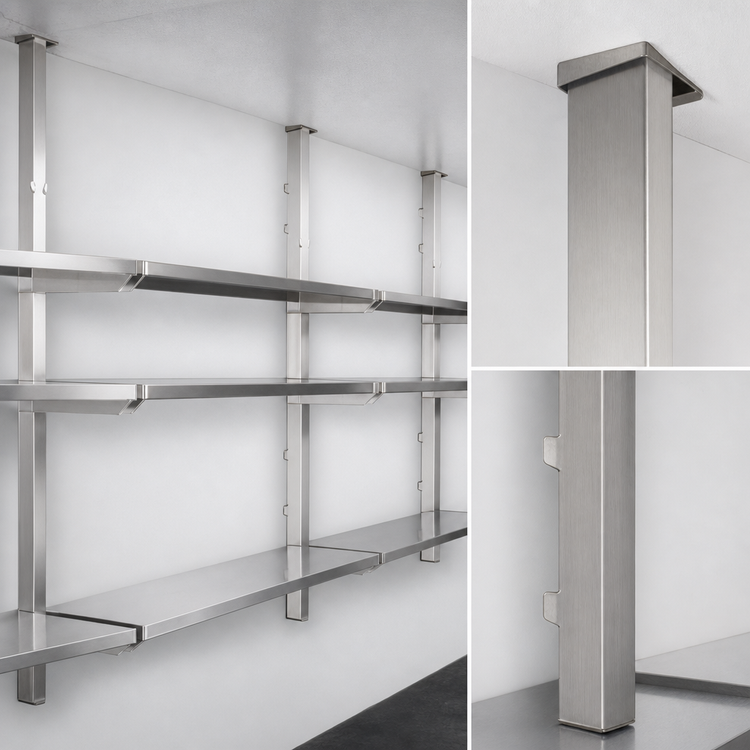 Product image #3 for 72-Inch Common Upright for Wall-Mounted Cantilever Shelving
