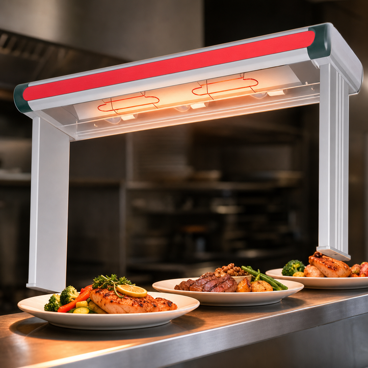 Product image #3 for Hatco Glo-Ray Designer Infrared Strip Heater with Lights, 63-1/2 Inch, 1.35 kW, Single Rod Housing
